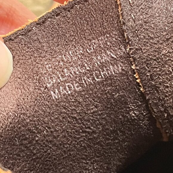 BORN Cass Leather Boots Size 6 Brown Leather Lace Up Ankle Heels Boho Western - Picture 9 of 11